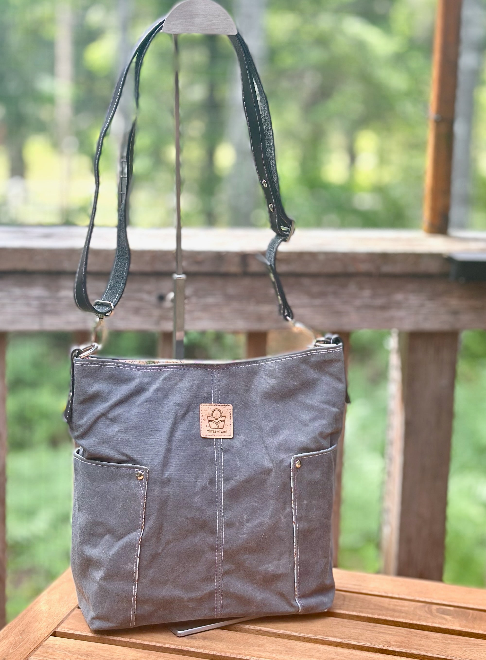 Compass Bag, waxed canvas