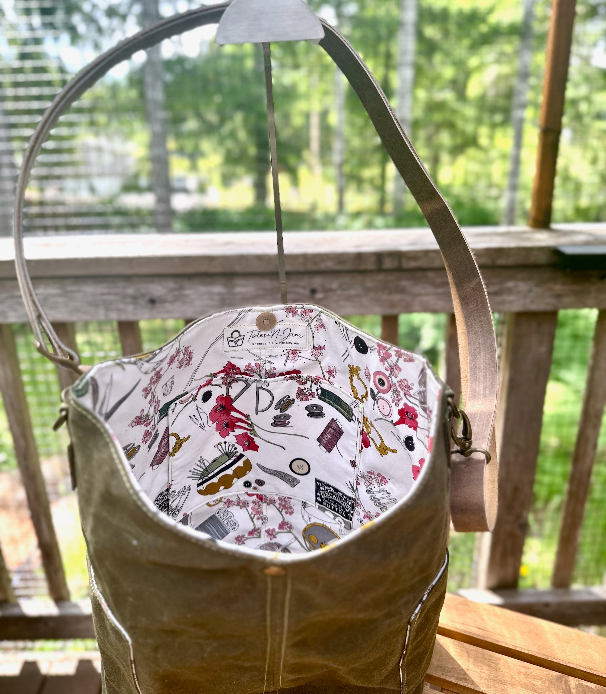 Compass Bag, waxed canvas