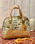 Boronia Bowler Bag, Cork & Cotton Canvas
