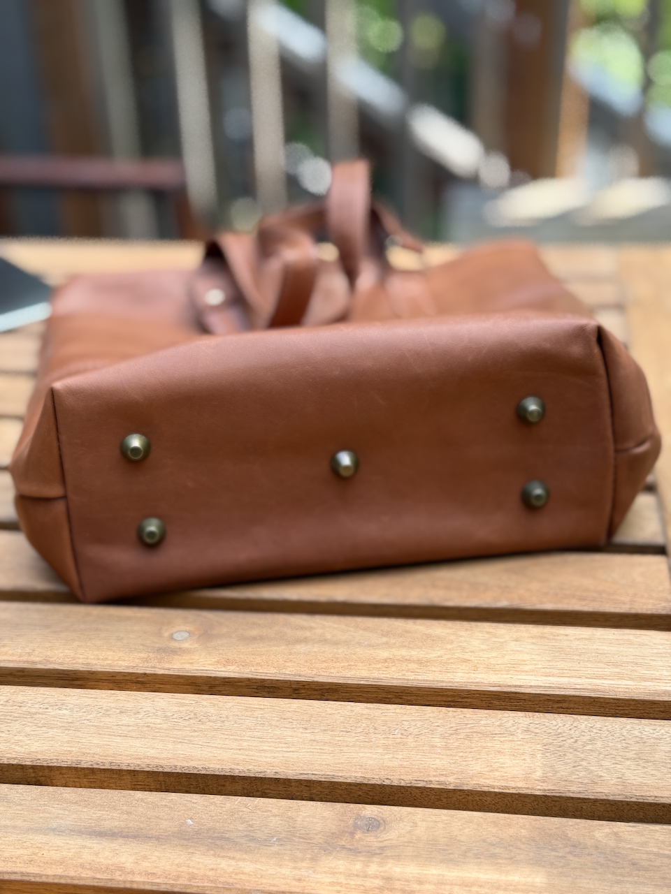 Leather Tote Bag, Lined