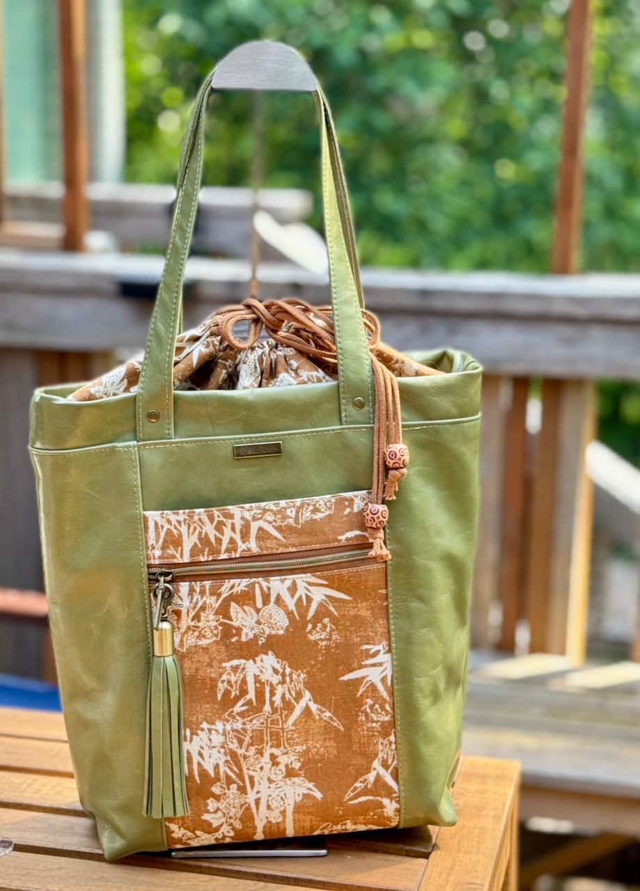 Green Leather Firefly Tote
