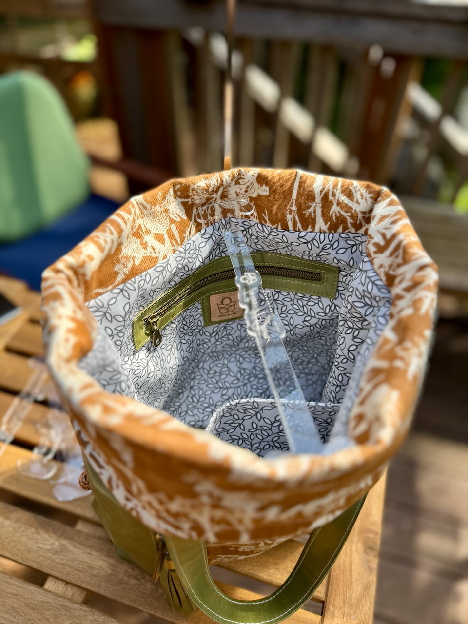 Green Leather Firefly Tote