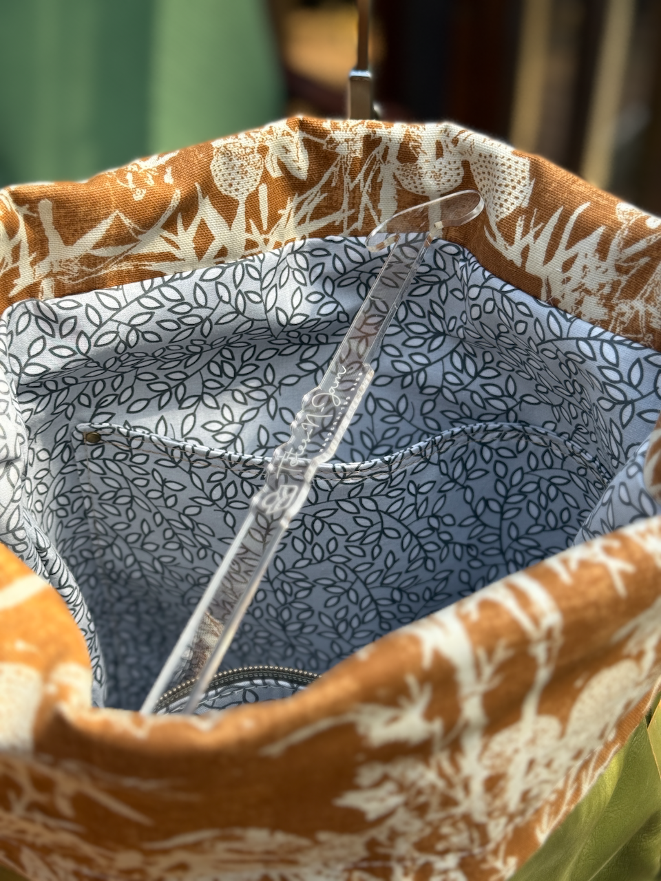 Green Leather Firefly Tote